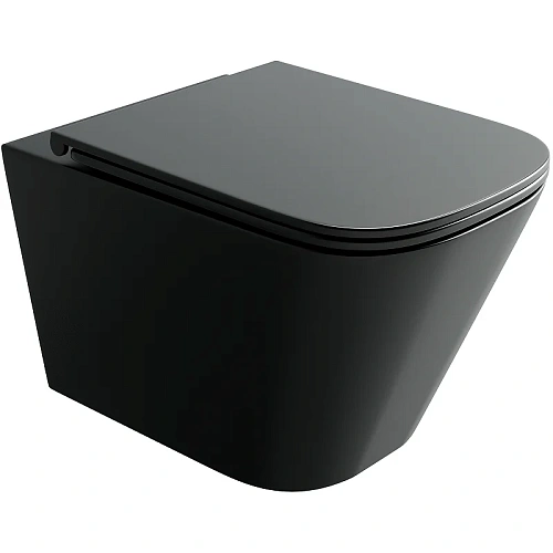 Унитаз подвесной Ceramica Nova Union CN4009TMB безободковый, смыв торнадо Унитаз подвесной Ceramica Nova Union CN4009TMB безободковый, смыв торнадо