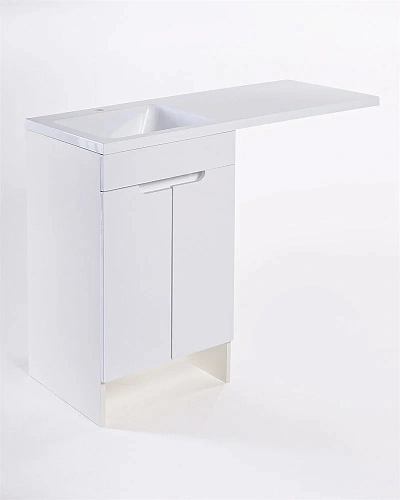 Тумба с раковиной Orange Sistema STD-110TUW+RAL напольная, левая 110 см под стиральную машину, белый Тумба с раковиной Orange Sistema STD-110TUW+RAL напольная, левая 110 см под стиральную машину, белый