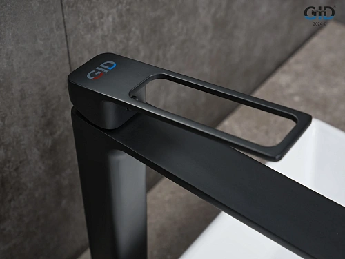 Смеситель для раковины Gid Niagara L057-BM-D L057BMD черный матовый Смеситель для раковины Gid Niagara L057-BM-D L057BMD черный матовый