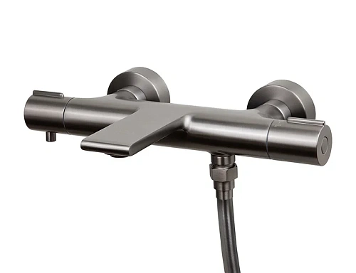 Смеситель для ванны Kaiser Serio 05322-15 с термостатом Вороненая сталь Смеситель для ванны Kaiser Serio 05322-15 с термостатом Вороненая сталь