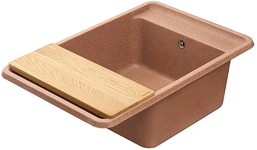 Кухонная мойка Aquaton Беллис 78 1A725032BS270 из литого мрамора, терракот Кухонная мойка Aquaton Беллис 78 1A725032BS270 из литого мрамора, терракот