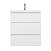 Картинка анонса товара «тумба с раковиной am.pm gem s m91-fsx0752-wc0752wg напольная, 75 см, 3 ящика, белый глянец»