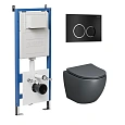 Комплект инсталляции GROSSMAN 900.K31.01.000 с клавишей смыва 700.K31.01.210.210 черный матовый и унитазом GROSSMAN GR-4455GMS арт.97.4455GMS.01.210 Комплект инсталляции GROSSMAN 900.K31.01.000 с клавишей смыва 700.K31.01.210.210 черный матовый и унитазом GROSSMAN GR-4455GMS арт.97.4455GMS.01.210