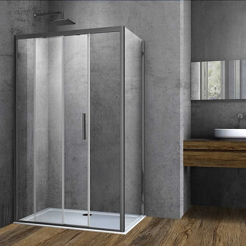 Душевой уголок Vincea Soft VSR-3SO8013CLGM, 1300x800, вороненая сталь, стекло прозрачное Душевой уголок Vincea Soft VSR-3SO8013CLGM, 1300x800, вороненая сталь, стекло прозрачное