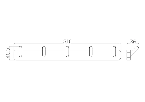 Крючок Wonzon & Woghand хром (WW-6655) Крючок Wonzon & Woghand хром (WW-6655)
