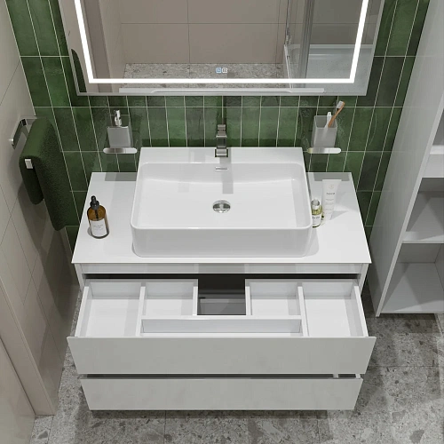 Тумба со столешницей и раковиной BelBagno KRAFT 100 kraft100bo-kepbo-1338-set подвесная KRAFT100BO-KEPBO-1338-SET Тумба со столешницей и раковиной BelBagno KRAFT 100 kraft100bo-kepbo-1338-set подвесная KRAFT100BO-KEPBO-1338-SET
