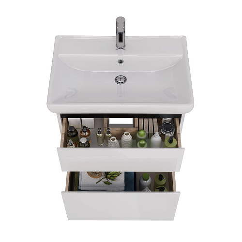 Тумба под раковину Lemark COMBI 70 см подвесная/напольная, черный/белый LM03C70T-black Тумба под раковину Lemark COMBI 70 см подвесная/напольная, черный/белый LM03C70T-black