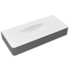 Картинка анонса товара «раковина vincea caprise vcb-4ca120mwg corian, белый матовый/серый матовый»