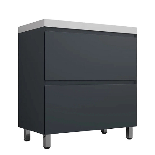 Тумба под раковину Style Line Манхэттен 80 см ЛС-00002372 напольная, графит Тумба под раковину Style Line Манхэттен 80 см ЛС-00002372 напольная, графит