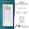 Ванна чугунная Delice Continental PLUS 100х70 с антискользящим покрытием DLR230642-AS Ванна чугунная Delice Continental PLUS 100х70 с антискользящим покрытием DLR230642-AS