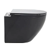 Унитаз подвесной AQUAme AQM2002MB с сиденьем SoftClose, технология смыва Rimless, скрытый крепеж чер Унитаз подвесной AQUAme AQM2002MB с сиденьем SoftClose, технология смыва Rimless, скрытый крепеж чер