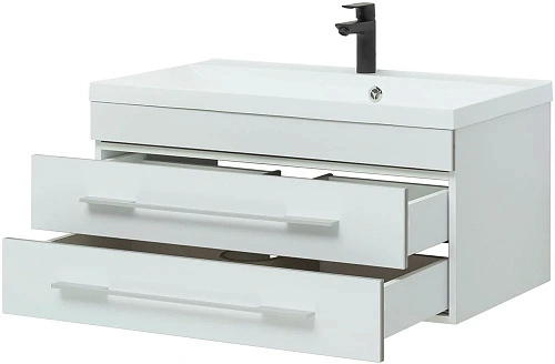 Тумба под раковину Aquanet Верона 90 белый (подвесная 2 ящика) 00172335 Тумба под раковину Aquanet Верона 90 белый (подвесная 2 ящика) 00172335