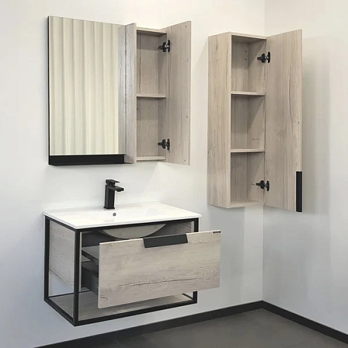 Тумба с раковиной Comforty Бонн 75 00-00008475 графит/дуб дымчатый раковина Comforty 75E Тумба с раковиной Comforty Бонн 75 00-00008475 графит/дуб дымчатый раковина Comforty 75E