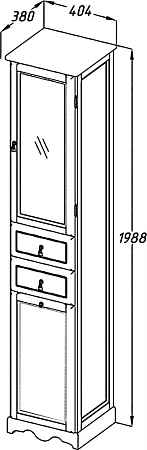 Шкаф-пенал Opadiris Тибет Z0000012648 с бельевой корзиной правый белый матовый Шкаф-пенал Opadiris Тибет Z0000012648 с бельевой корзиной правый белый матовый