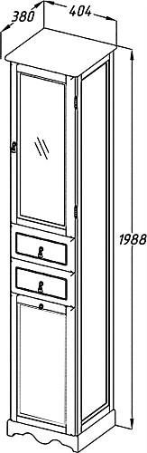 Шкаф-пенал Opadiris Тибет Z0000012648 с бельевой корзиной правый белый матовый Шкаф-пенал Opadiris Тибет Z0000012648 с бельевой корзиной правый белый матовый