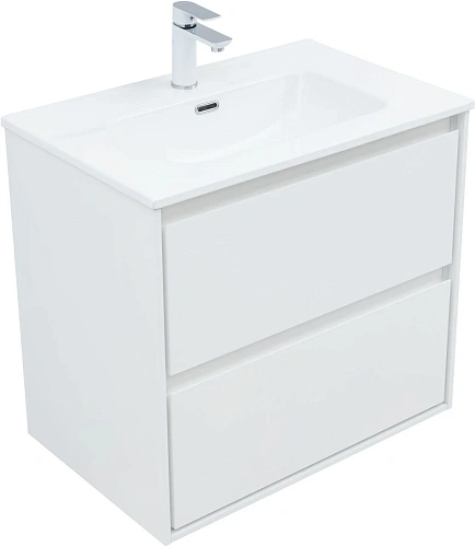 Тумба под раковину Aquanet Милан 70 белый глянец 00336368 подвесная Тумба под раковину Aquanet Милан 70 белый глянец 00336368 подвесная