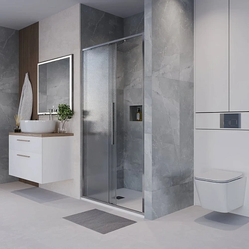 Душевая дверь Niagara Nova NG-65-12CH (120x195) хром, стекло шиншилла Душевая дверь Niagara Nova NG-65-12CH (120x195) хром, стекло шиншилла