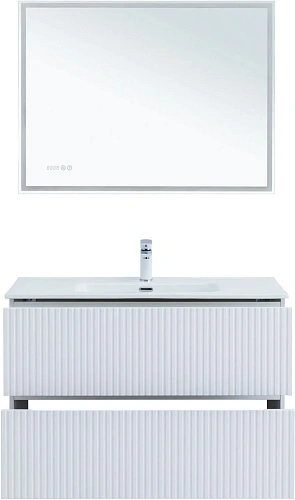 Тумба под раковину Aquanet Джейн 100 белый матовый 00313288 напольная/подвесная Тумба под раковину Aquanet Джейн 100 белый матовый 00313288 напольная/подвесная