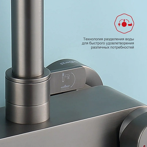 Душевая система Raglo R03.24.09, графит Душевая система Raglo R03.24.09, графит