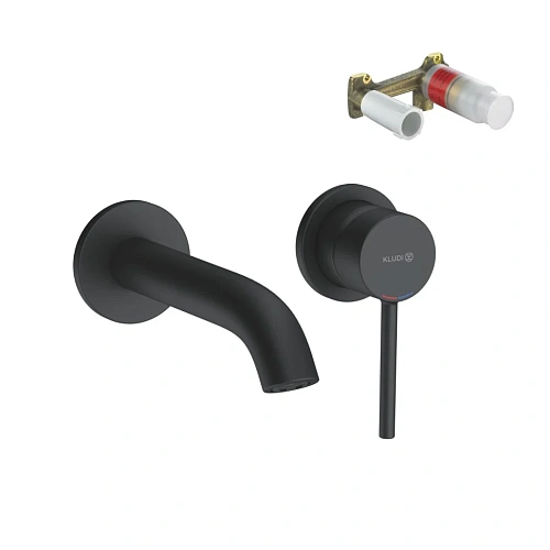 Смеситель для раковины Kludi BOZZ 382443976S встраиваемый, черный матовый Смеситель для раковины Kludi BOZZ 382443976S встраиваемый, черный матовый