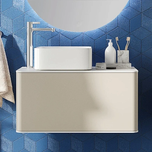 Тумба с раковиной STWORKI Ноттвиль 80 бежевый шелк, с отверстием под смеситель 414403 Тумба с раковиной STWORKI Ноттвиль 80 бежевый шелк, с отверстием под смеситель 414403