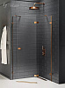 Картинка анонса товара «душевой уголок new trendy avexa copper brushed r 100x80x200 exk-3828 брашированная медь»