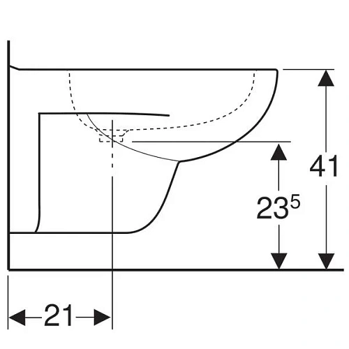 Биде подвесное Geberit Renova 233040000 Биде подвесное Geberit Renova 233040000