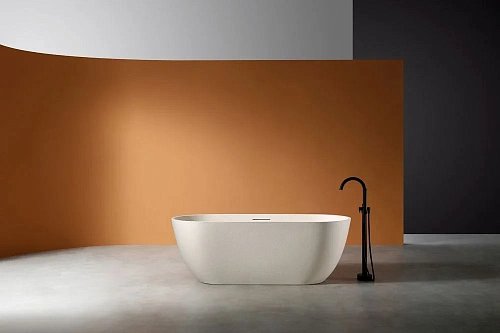 Ванна отдельностоящая ABBER AM9941MBE 170x75 универсальная, светло-бежевый матовая, искусственный камень Ванна отдельностоящая ABBER AM9941MBE 170x75 универсальная, светло-бежевый матовая, искусственный камень