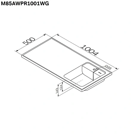 Раковина AM.PM X-Joy M85AWPR1001WG над стиральной машиной, литьевой мрамор, правая, 100 см, белый Раковина AM.PM X-Joy M85AWPR1001WG над стиральной машиной, литьевой мрамор, правая, 100 см, белый