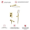 Душевая система Raglo R01.27.03 встраиваемая, золотой сатин Душевая система Raglo R01.27.03 встраиваемая, золотой сатин