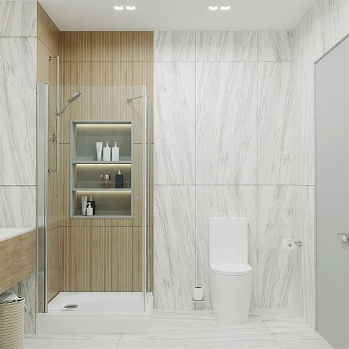 Душевой уголок DIWO Переславль 90х90 профиль хром глянцевый 571089 Душевой уголок DIWO Переславль 90х90 профиль хром глянцевый 571089