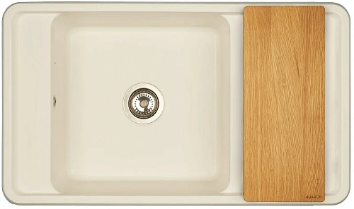 Кухонная мойка Aquaton Беллис 87 1A724832BS240 из литого мрамора, жемчуг Кухонная мойка Aquaton Беллис 87 1A724832BS240 из литого мрамора, жемчуг