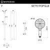Душевой гарнитур WHITECROSS SET51TOPGLB брашированное золото Душевой гарнитур WHITECROSS SET51TOPGLB брашированное золото