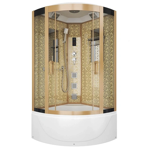 Душевая кабина Niagara Luxe NG-7790G (900x900х2150) высокий поддон стенки золото Душевая кабина Niagara Luxe NG-7790G (900x900х2150) высокий поддон стенки золото