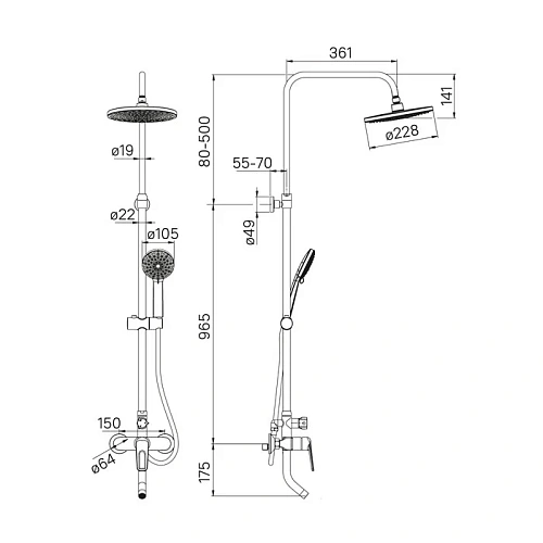 Душевая система IDDIS Male (MALSB3Fi06) Душевая система IDDIS Male (MALSB3Fi06)