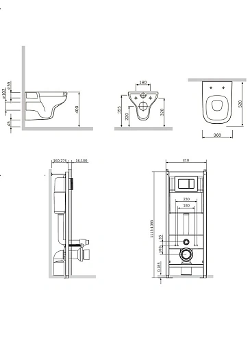 Комплект унитаза AM.PM Like IS301.801700 с инсталляцией, сиденьем микролифт и клавишей смыва белой Комплект унитаза AM.PM Like IS301.801700 с инсталляцией, сиденьем микролифт и клавишей смыва белой