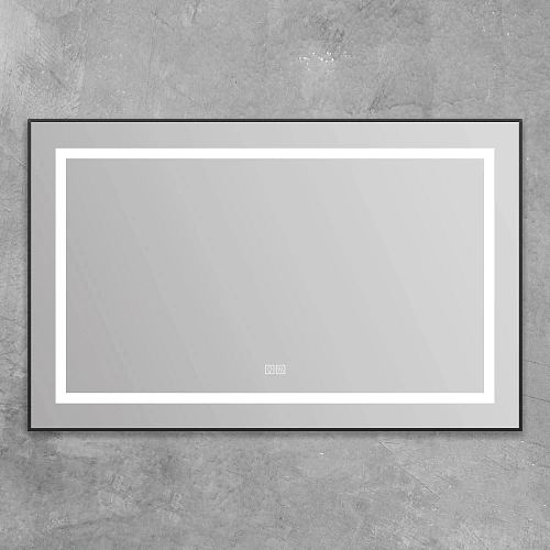 Зеркало BelBagno SPC-KRAFT-1085-685-TCH-WARM-NERO 1085x32x685 мм с подсветкой сенсорным выключателем и подогревом Зеркало BelBagno SPC-KRAFT-1085-685-TCH-WARM-NERO 1085x32x685 мм с подсветкой сенсорным выключателем и подогревом