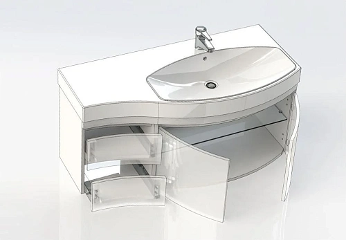 Тумба под раковину Aquanet Опера 115 R белый (2 дверцы 2 ящика) 00169654 Тумба под раковину Aquanet Опера 115 R белый (2 дверцы 2 ящика) 00169654