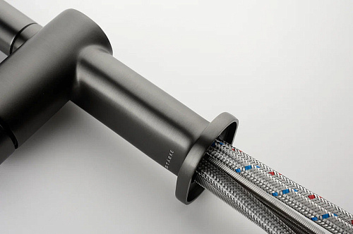 Смеситель для кухни Paulmark NEO вороненая сталь Ne214419-GM Смеситель для кухни Paulmark NEO вороненая сталь Ne214419-GM