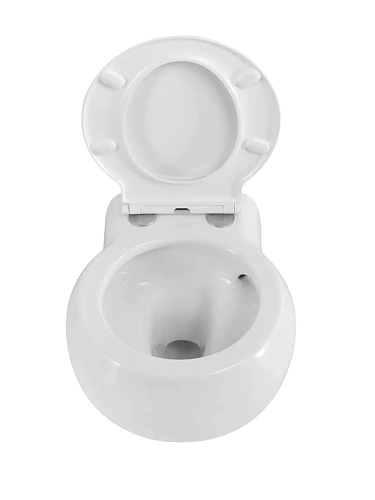 Унитаз подвесной CEZARES GRANDE CZR-308-TH-TOR/SC безободковый с сиденьем и смывом TORNADO Унитаз подвесной CEZARES GRANDE CZR-308-TH-TOR/SC безободковый с сиденьем и смывом TORNADO