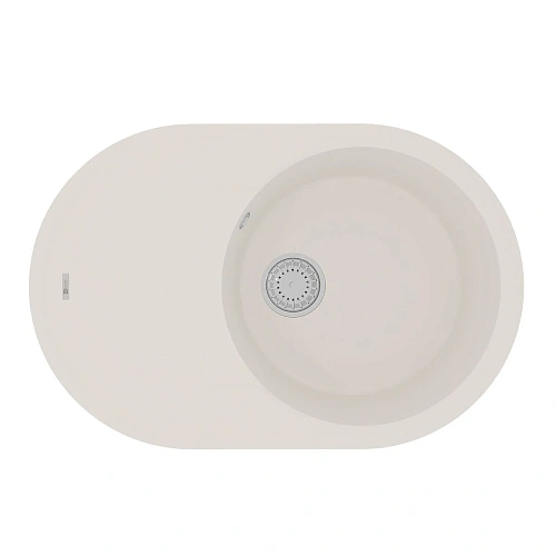 Кухонная мойка Lemark LACHA 760 врезная овальная из кварцгранита, с крылом, Жасмин 9910058 Кухонная мойка Lemark LACHA 760 врезная овальная из кварцгранита, с крылом, Жасмин 9910058