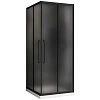 Душевой уголок ABBER Schwarzer Diamant AG02100BMH 100x100 см универсальный, профиль черный, стекло матовое