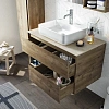 Тумба с раковиной STWORKI Карлстад 90 дуб рустикальный, простоун беж 425511 Тумба с раковиной STWORKI Карлстад 90 дуб рустикальный, простоун беж 425511
