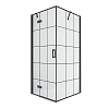 Душевой уголок NEW TRENDY NEW RENOMA BLACK L 100x90x195 D-0380A/D-0119B (черный)