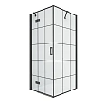 Душевой уголок NEW TRENDY NEW RENOMA BLACK L 120x80x195 D-0384A/D-0164B (черный) Душевой уголок NEW TRENDY NEW RENOMA BLACK L 120x80x195 D-0384A/D-0164B (черный)