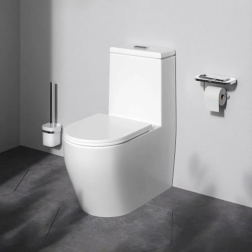 Унитаз напольный AM.PM Func C8F8900SC моноблок, безободковый с сиденьем Унитаз напольный AM.PM Func C8F8900SC моноблок, безободковый с сиденьем