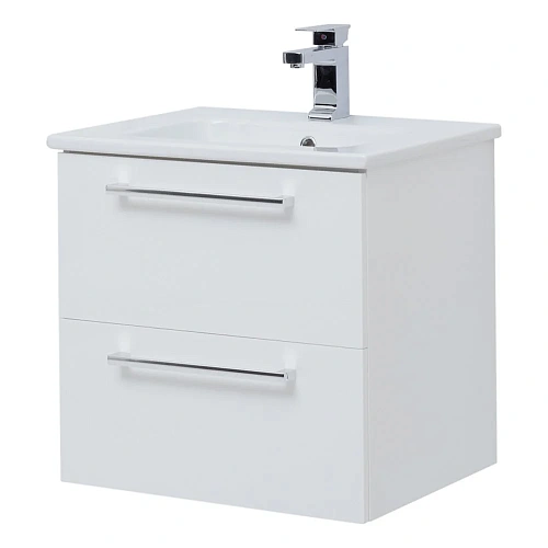 Тумба под раковину DREJA GIO, 60 см, подвесная, 2 ящика, белый глянец 77.0101W Тумба под раковину DREJA GIO, 60 см, подвесная, 2 ящика, белый глянец 77.0101W