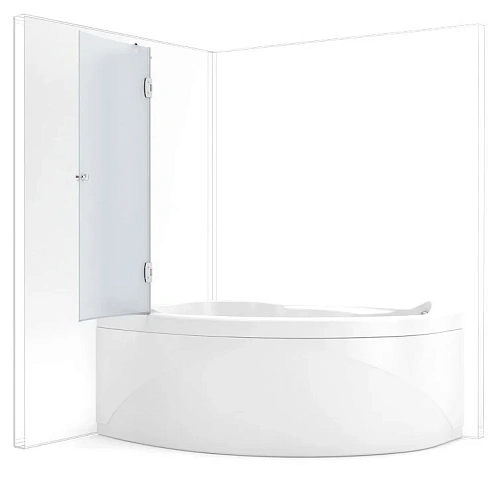 Шторка на ванну Aquanet AQ2 L, узорчатое стекло 00174159 Шторка на ванну Aquanet AQ2 L, узорчатое стекло 00174159