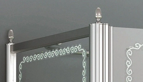 Душевая дверь Cezares Retro BF1 (110) матовое стекло с прозрачным узором хром RETRO-BF-1-110-PP-Cr Душевая дверь Cezares Retro BF1 (110) матовое стекло с прозрачным узором хром RETRO-BF-1-110-PP-Cr