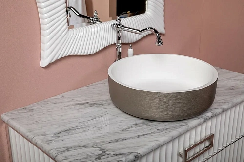 Тумба под раковину Armadi Art Monaco 100см белая глянец + хром под раковину чашу 867-100-WCR Тумба под раковину Armadi Art Monaco 100см белая глянец + хром под раковину чашу 867-100-WCR